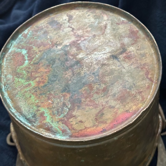 Vintage Copper Bucket Vintage Metal Pail Vintage Copper Home Decor  7.5” x 9” - Picture 5 of 5